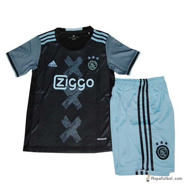 Camiseta Ajax Replica Segunda Ropa Niños 2016/17 Azul Verde